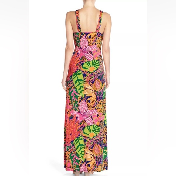 Trina Turk Resort Wear Violina Print Jersey Maxi Floral Dress - Picture 4 of 15